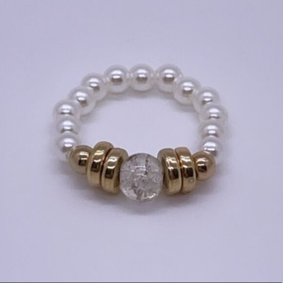 NWT Wool + Pepper Co. Beaded Stackable Ring - Picture 2 of 5